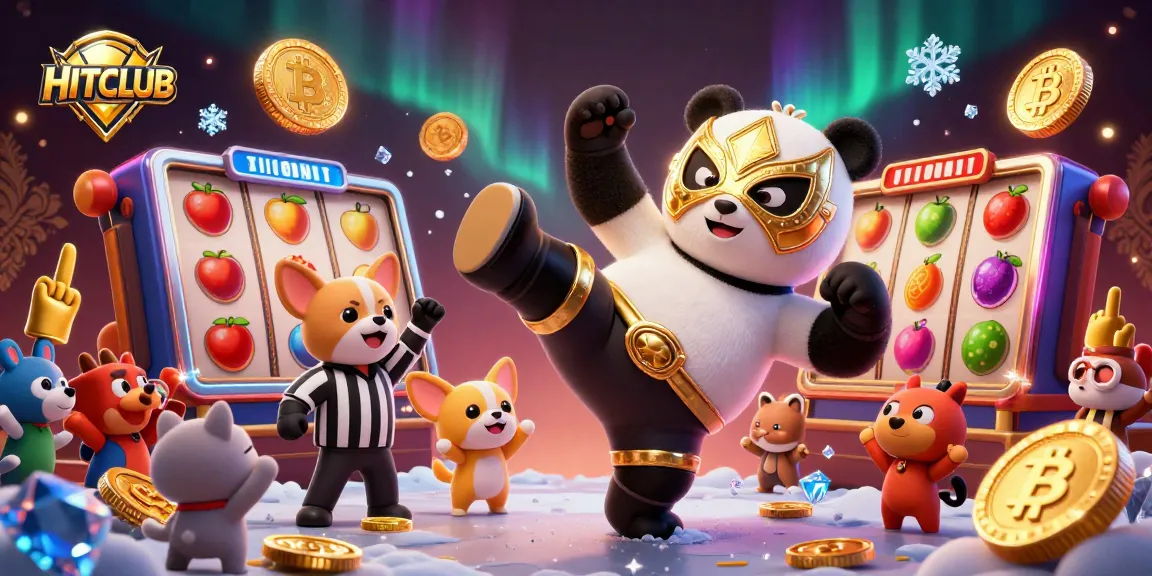 Experience HITCLUB's vibrant energy with 3D characters enjoying exciting slot gaming action.