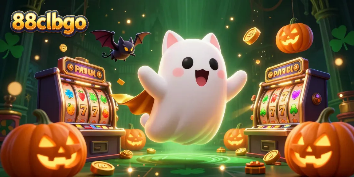 Win big at 88clbgo with our vibrant ghost-themed casino fantasy featuring glowing jackpots and exciting game elements.