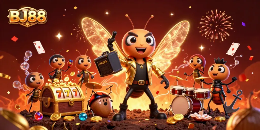 BJ88 Casino offers vibrant entertainment with lively characters and dynamic casino elements