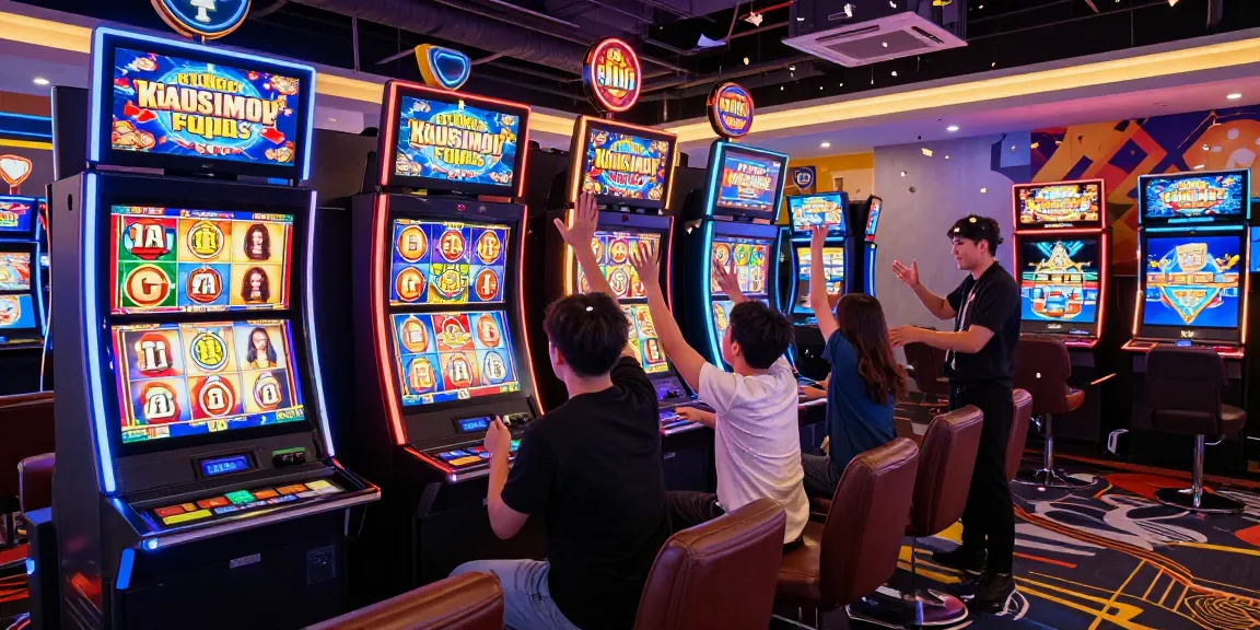 Excited players engaging with dynamic slot games in a vibrant online casino.