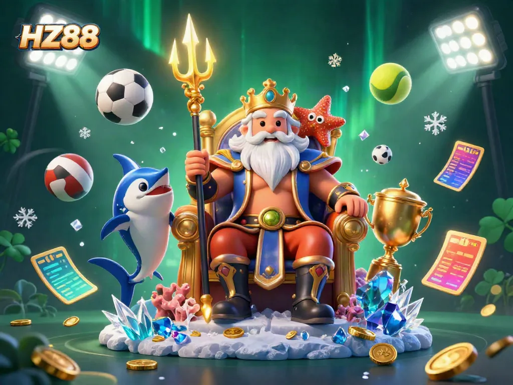 Engage with HZ88's exhilarating gameplay, showcasing vibrant 3D casino elements and charming characters.