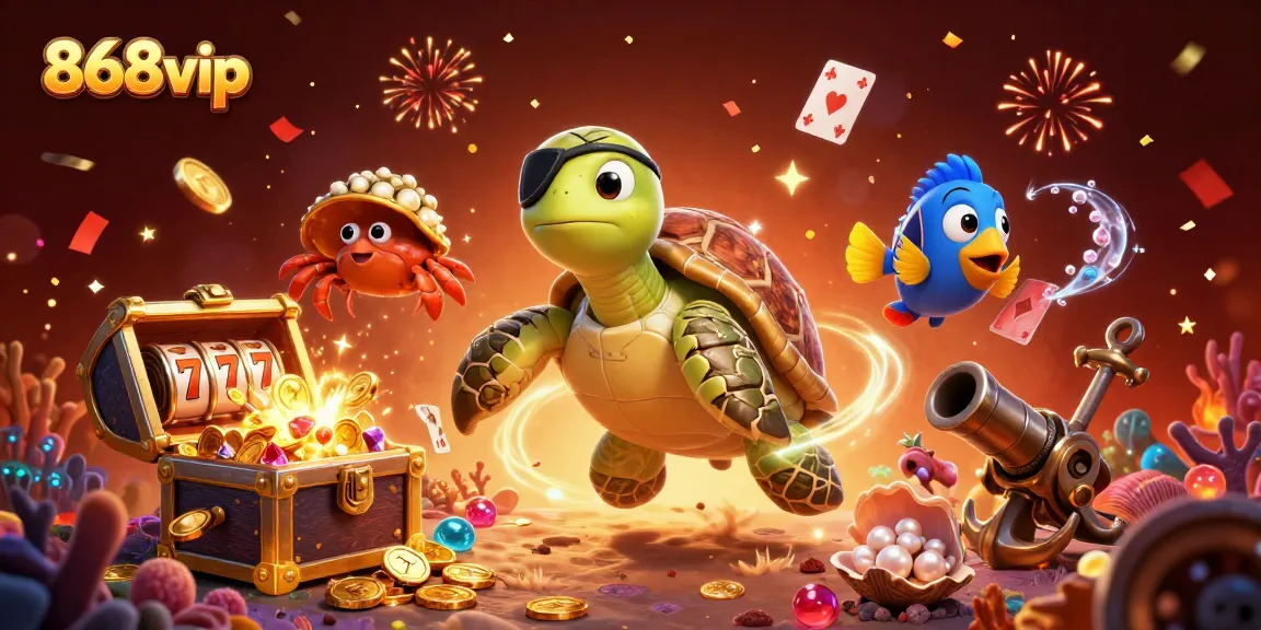 Engage with immersive underwater treasure slot action at 868vip with playful characters.