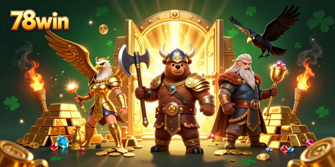 Experience thrilling gameplay with 78win in a vibrant 3D casino illustration showcasing epic wins.