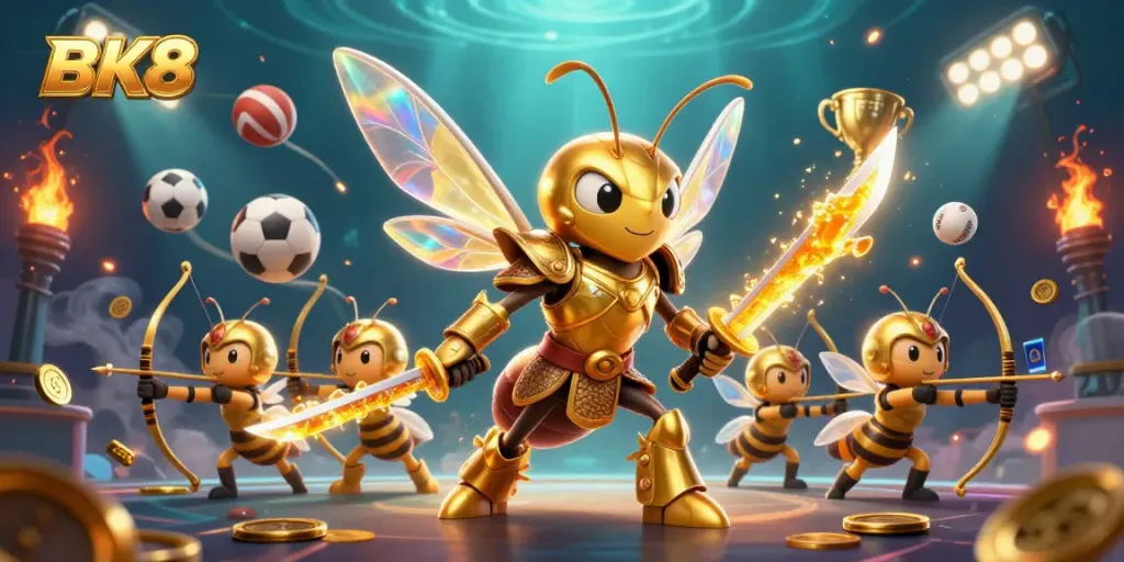 Engage in exciting gameplay at BK8, featuring dynamic sports betting action with vibrant casino elements.