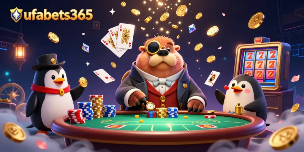 Experience high-stakes poker action at ufabets365 with dynamic casino elements and vibrant underwater ambiance.