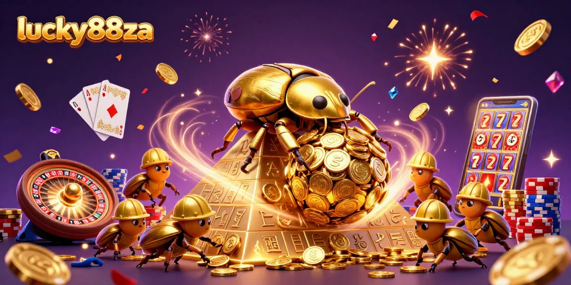 Experience thrilling wins at lucky88za with a vibrant 3D casino scene full of excitement.
