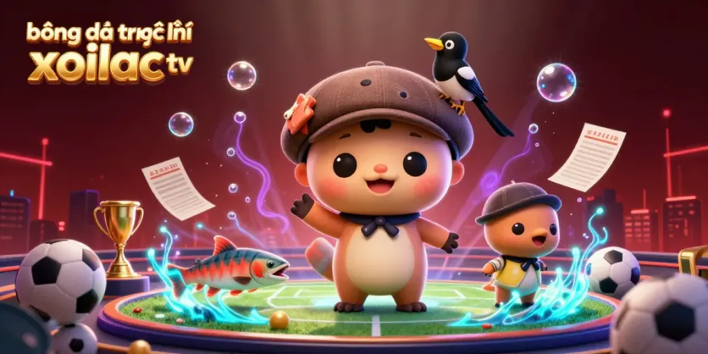 Experience the excitement of bóng đá trực tuyến xoilac tv with vibrant characters and sports betting elements.