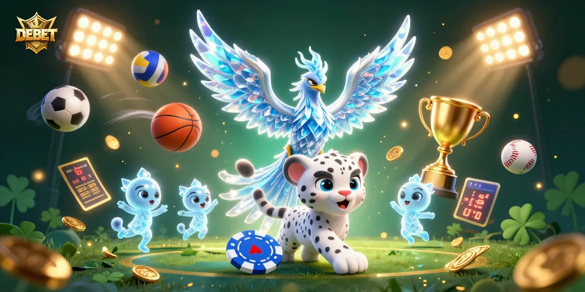 Engage with DEBET by exploring vibrant gaming opportunities and immersive experiences in a dazzling 3D scene.