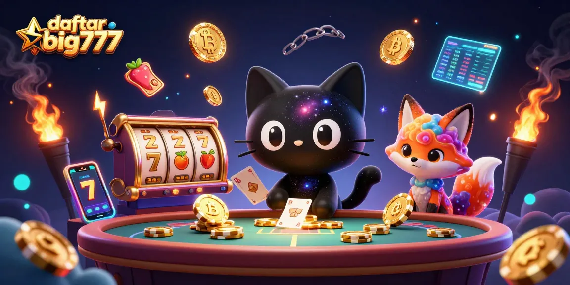 Spin slots and win at daftar big777 with a vibrant cosmic casino scene full of excitement.