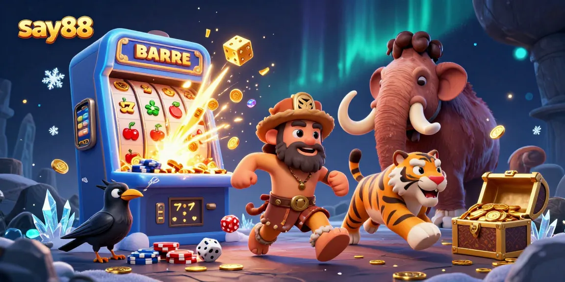 Experience thrilling gameplay at say88 in a vibrant 3D casino illustration packed with rich details.