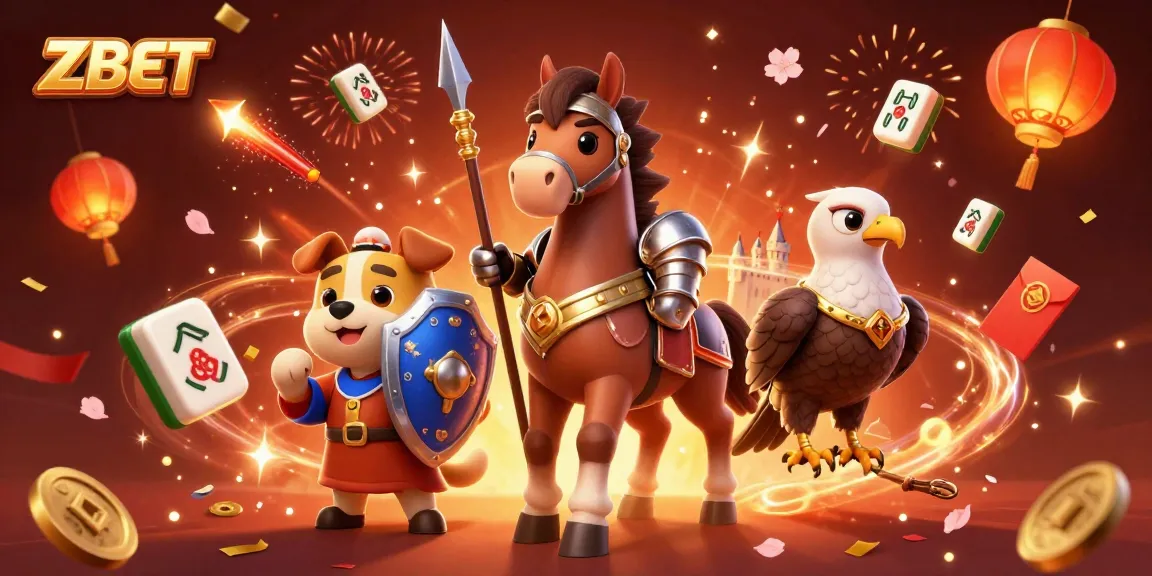 ZBET unveils thrilling gameplay with an energetic cartoon scene featuring knights, festive elements, and casino symbols.
