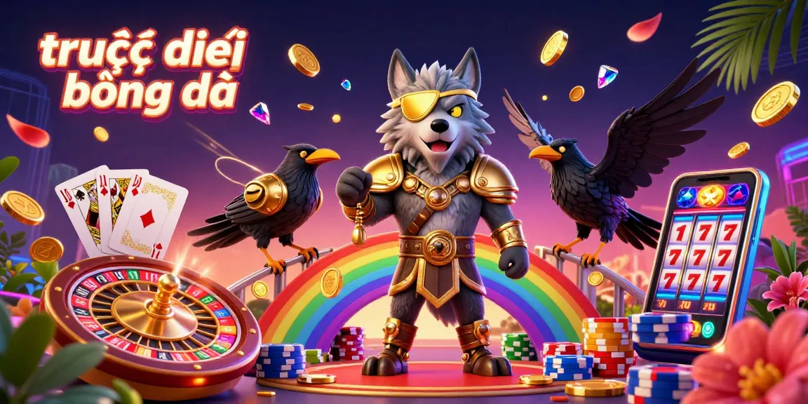 Experience trực tiếp bóng đá action with thriving 3D scene featuring Odin wolf and immersive casino elements.