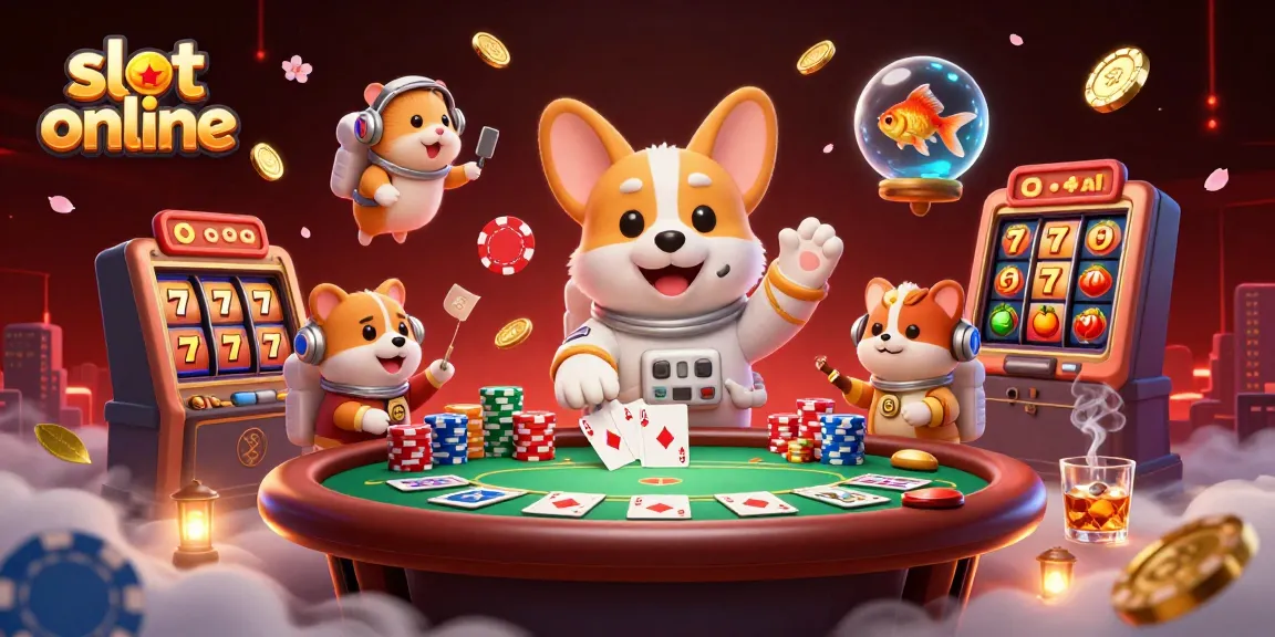 Experience thrilling gameplay with slot online action in a vibrant space casino scene.