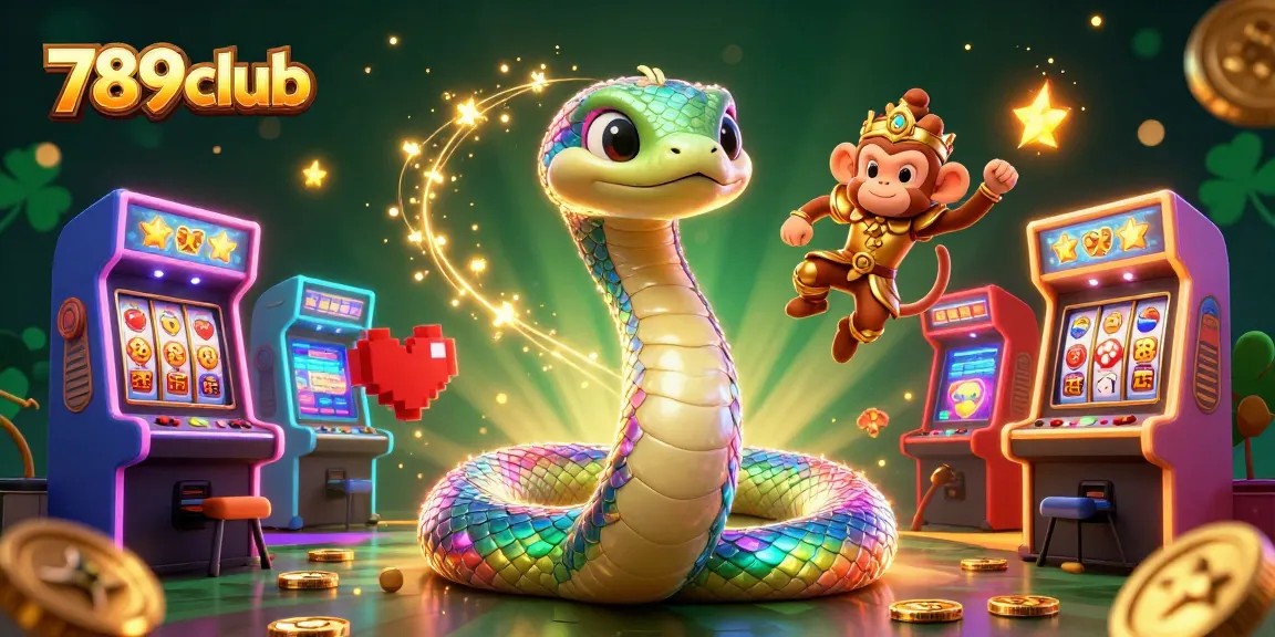 Engage with 789club's vibrant gaming universe featuring colorful characters and casino elements.
