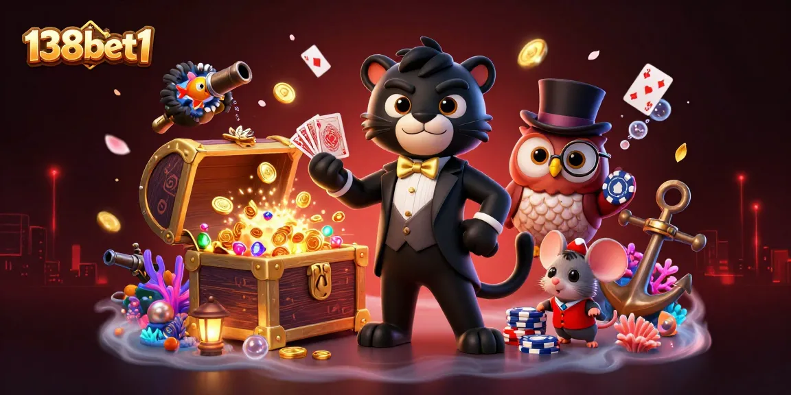 Experience the thrilling gameplay of 138bet1 with dynamic casino characters and vibrant visual elements.