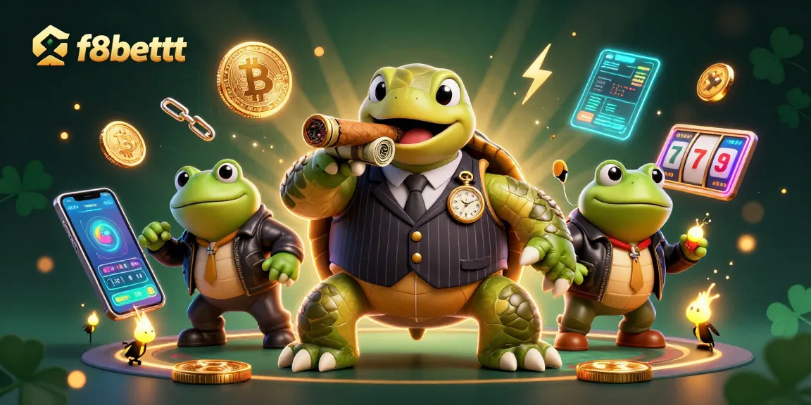 Engage in thrilling winnings at f8bettt with massive turtle mobster showcasing crypto casino elegance.