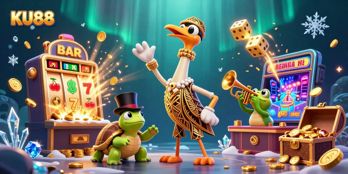 Experience thrilling gameplay at KU88 with vibrant casino elements and characters!
