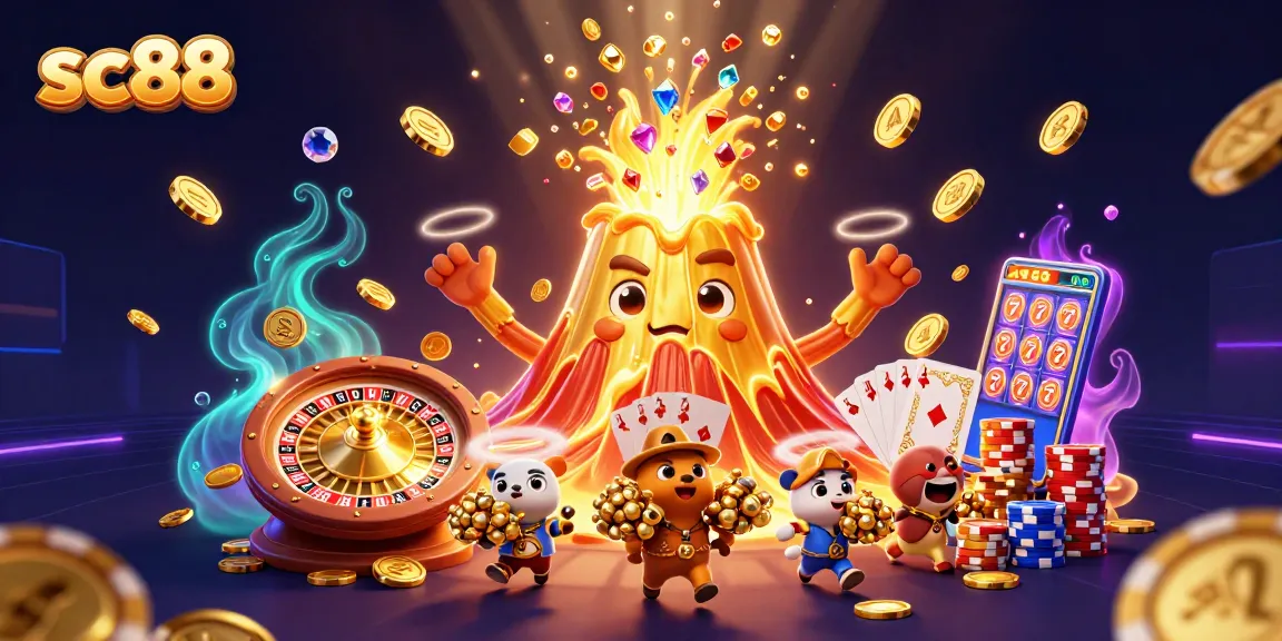 Experience sc88's exciting treasure hunt in a vibrant online casino world filled with golden riches.