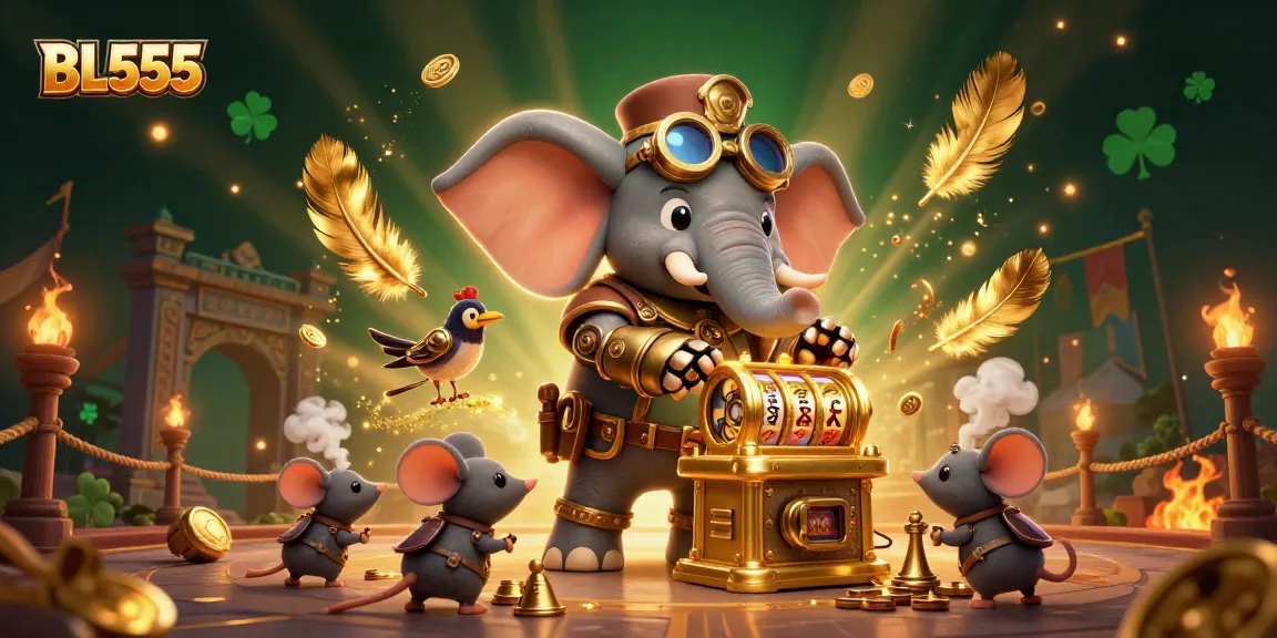 Experience thrilling wins at BL555 with an exciting gaming atmosphere and vibrant casino elements.