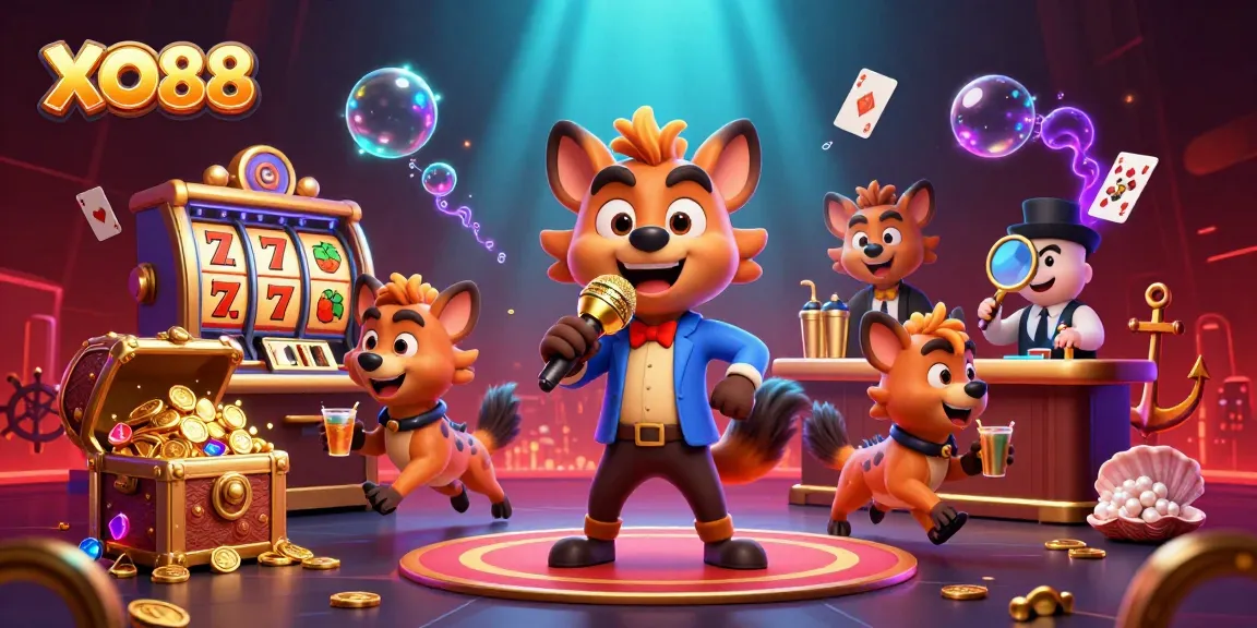 Join the excitement at XO88's comedy casino with colorful treasures and action-packed games.