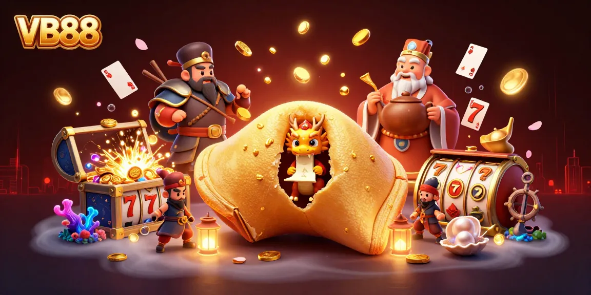 Experience thrilling gameplay with VB88 in a vibrant, action-packed casino scene.