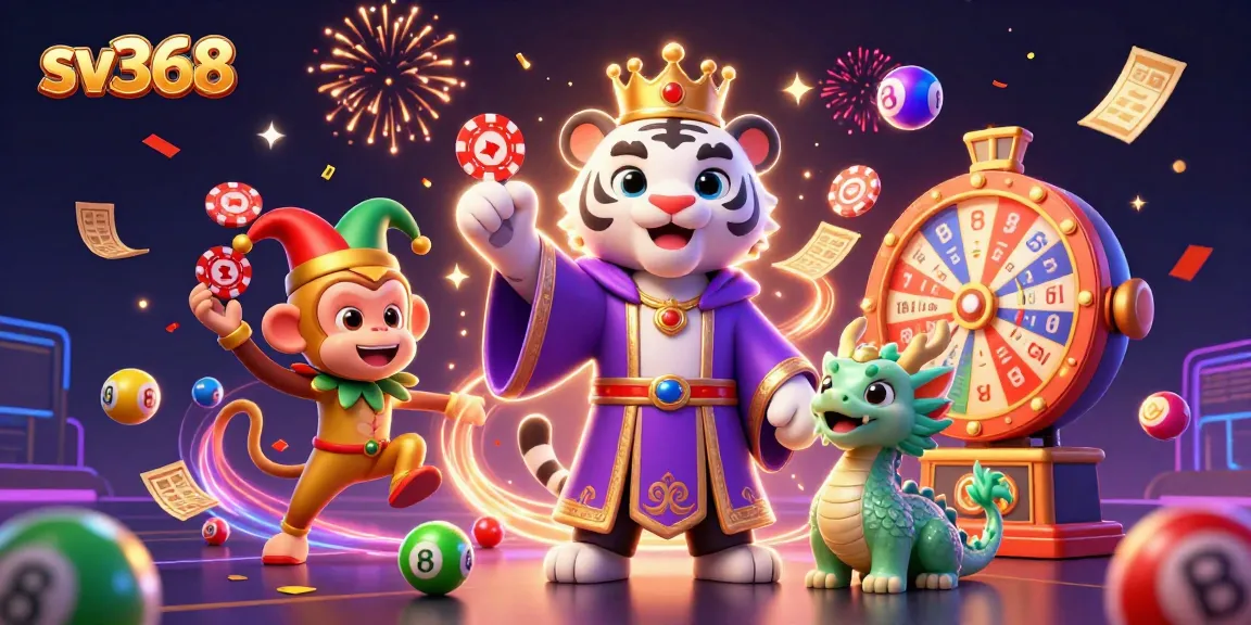 Experience the vibrant gambling action at sv368 with colorful elements and lively characters.