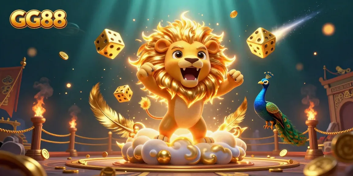Experience the excitement of GG88 with vibrant illustrations of casino games and characters.