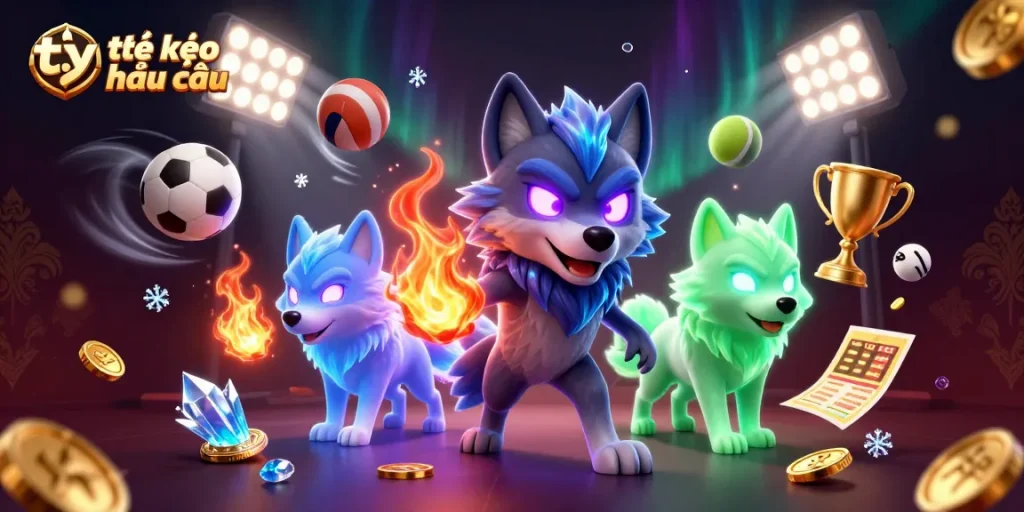 Engage with tỷ lệ kèo nhà cái through strategic betting visuals featuring a dynamic sports-themed illustration.