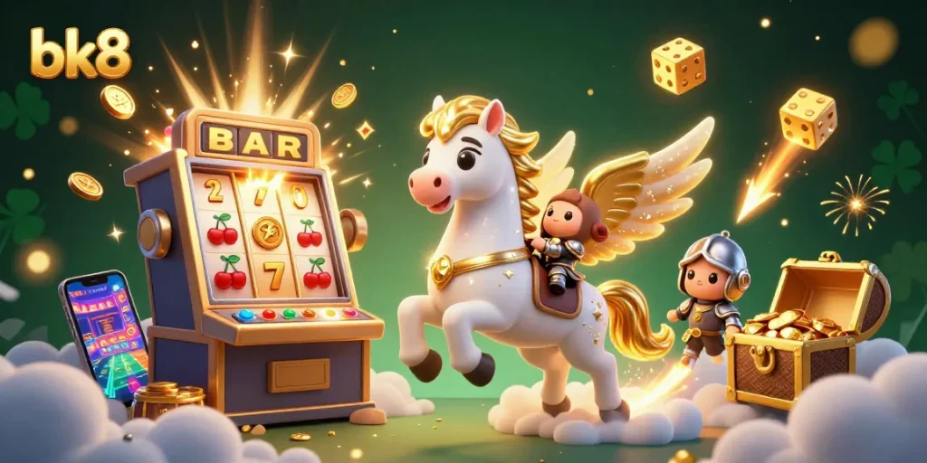 Experience exciting gaming adventures with bk8's colorful jackpot scene featuring celestial characters and rich casino elements.