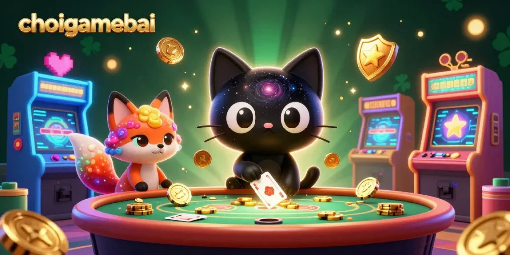 Experience thrilling gameplay at choigamebai with vibrant cosmic characters and dynamic casino elements.