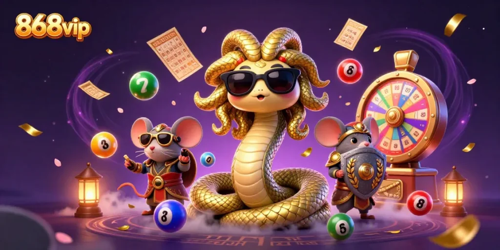 Experience thrilling games at 868vip with dynamic scenes of lottery action and engaging characters.